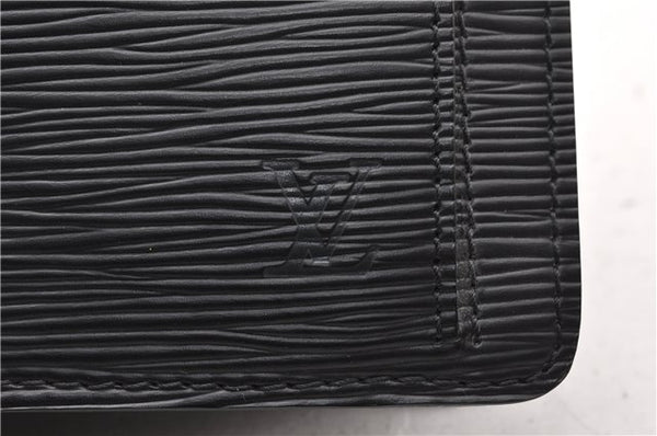 Auth Louis Vuitton Epi Pochette Sellier Dragonne Clutch Bag M52612 Black 8788F