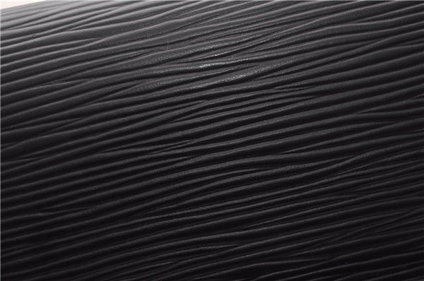 Auth Louis Vuitton Epi Pochette Sellier Dragonne Clutch Bag M52612 Black 8788F