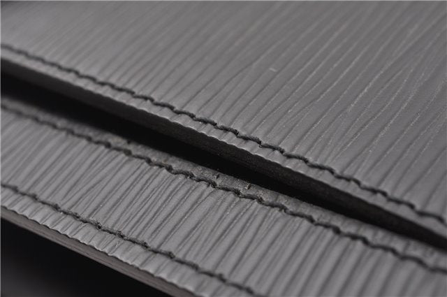 Auth Louis Vuitton Epi Pochette Sellier Dragonne Clutch Bag M52612 Black 8788F