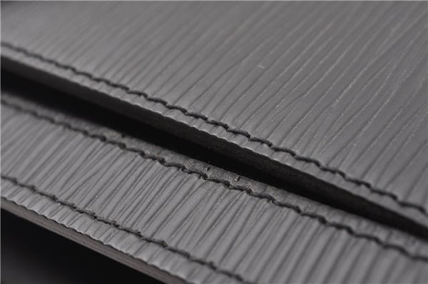 Auth Louis Vuitton Epi Pochette Sellier Dragonne Clutch Bag M52612 Black 8788F