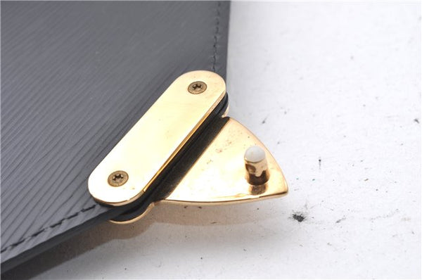 Auth Louis Vuitton Epi Pochette Sellier Dragonne Clutch Bag M52612 Black 8788F