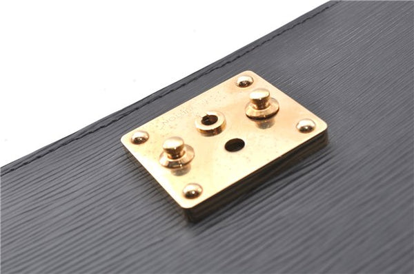 Auth Louis Vuitton Epi Pochette Sellier Dragonne Clutch Bag M52612 Black 8788F