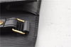 Auth Louis Vuitton Epi Pochette Sellier Dragonne Clutch Bag M52612 Black 8788F