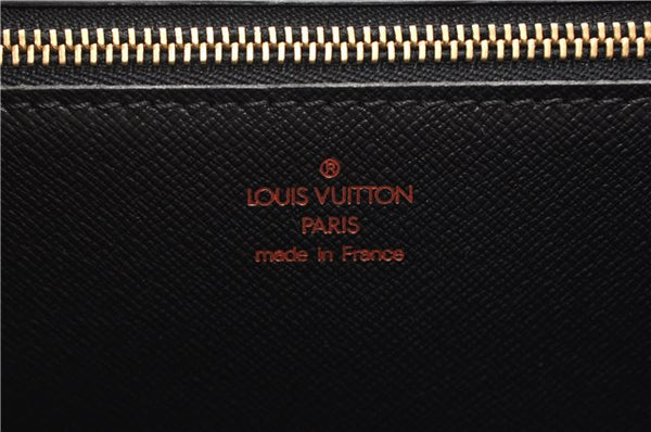 Auth Louis Vuitton Epi Pochette Sellier Dragonne Clutch Bag M52612 Black 8788F