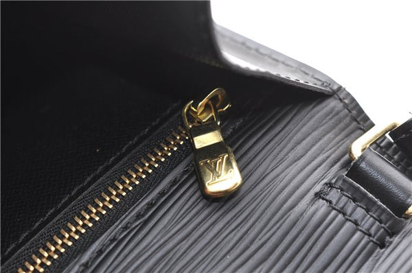 Auth Louis Vuitton Epi Pochette Sellier Dragonne Clutch Bag M52612 Black 8788F