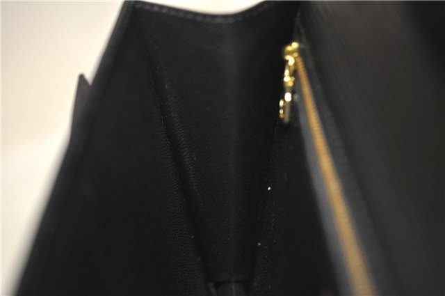 Auth Louis Vuitton Epi Pochette Sellier Dragonne Clutch Bag M52612 Black 8788F