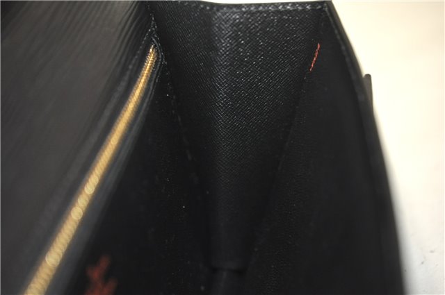 Auth Louis Vuitton Epi Pochette Sellier Dragonne Clutch Bag M52612 Black 8788F