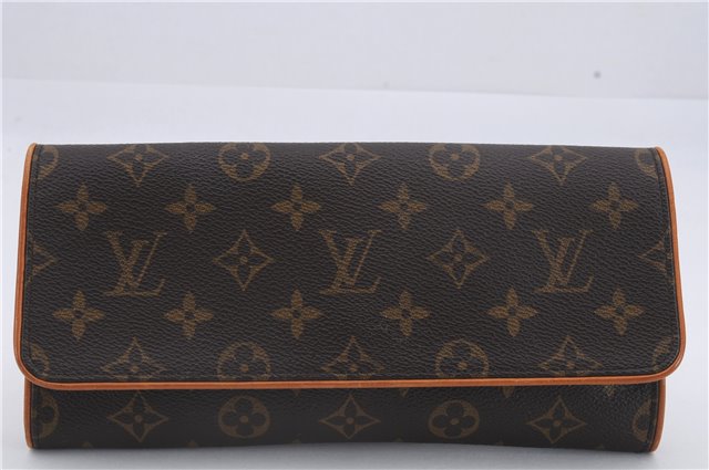 Authentic Louis Vuitton Monogram Pochette Twin GM Shoulder Bag M51852 LV 8789D