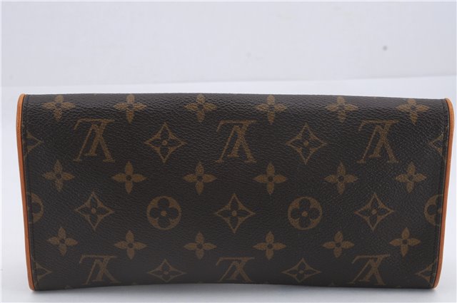 Authentic Louis Vuitton Monogram Pochette Twin GM Shoulder Bag M51852 LV 8789D