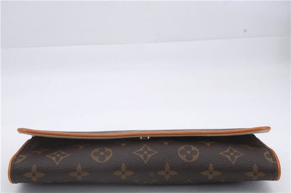Authentic Louis Vuitton Monogram Pochette Twin GM Shoulder Bag M51852 LV 8789D