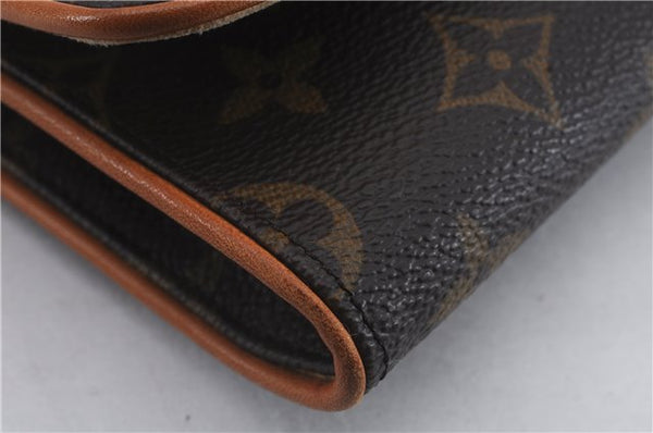 Authentic Louis Vuitton Monogram Pochette Twin GM Shoulder Bag M51852 LV 8789D