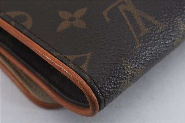 Authentic Louis Vuitton Monogram Pochette Twin GM Shoulder Bag M51852 LV 8789D