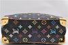 Louis Vuitton Monogram Multicolor Trouville Hand Bag Black M92662 LV Junk 8792D