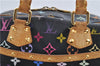 Louis Vuitton Monogram Multicolor Trouville Hand Bag Black M92662 LV Junk 8792D