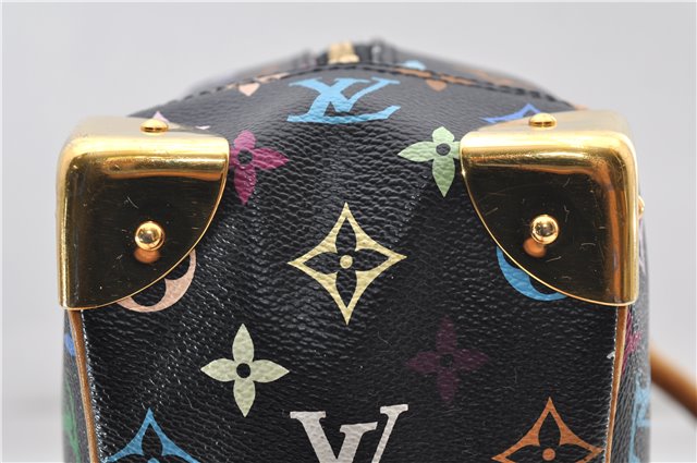 Louis Vuitton Monogram Multicolor Trouville Hand Bag Black M92662 LV Junk 8792D
