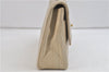 Authentic CHANEL Calf Skin Matelasse Chain Shoulder Bag Purse Beige CC 8794C