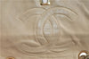 Authentic CHANEL Calf Skin Matelasse Chain Shoulder Bag Purse Beige CC 8794C