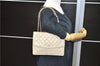 Authentic CHANEL Calf Skin Matelasse Chain Shoulder Bag Purse Beige CC 8794C