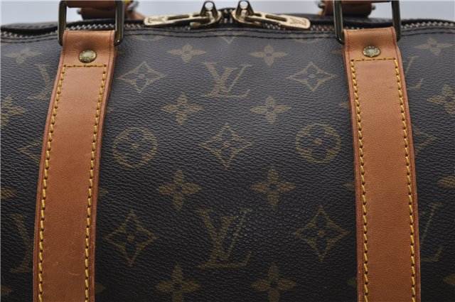 Auth Louis Vuitton Monogram Keepall Bandouliere 55 Boston Bag M41414 LV 8796D