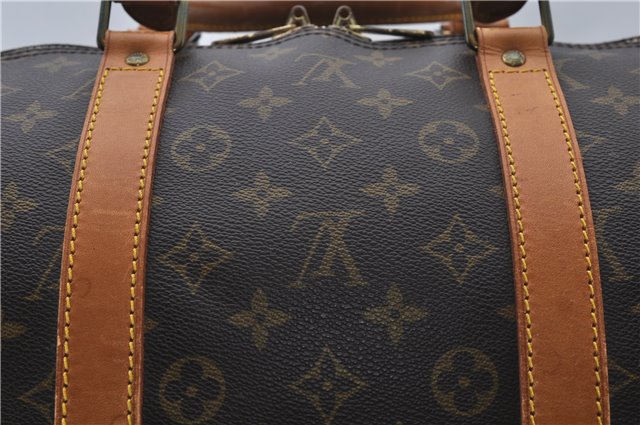 Auth Louis Vuitton Monogram Keepall Bandouliere 55 Boston Bag M41414 LV 8796D