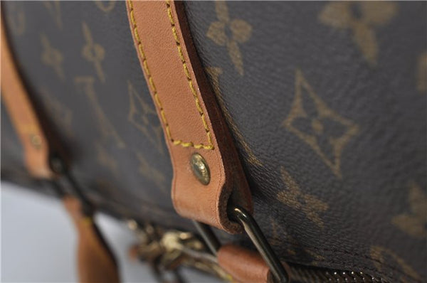 Auth Louis Vuitton Monogram Keepall Bandouliere 55 Boston Bag M41414 LV 8796D