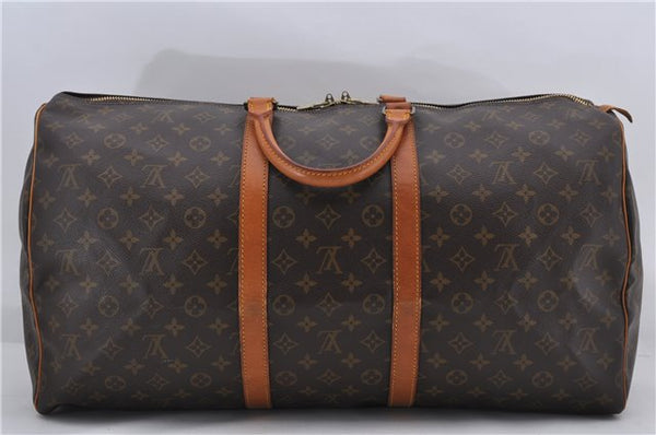 Authentic Louis Vuitton Monogram Keepall 55 Travel Boston Bag M41424 LV 8797D