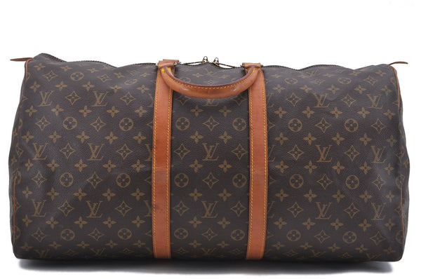 Authentic LOUIS VUITTON Monogram Keepall 55 Boston Bag M41424 LV 8798C