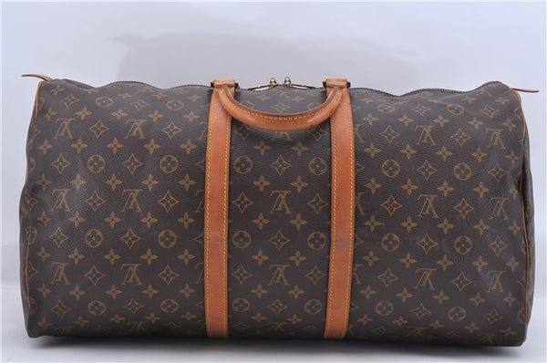 Authentic LOUIS VUITTON Monogram Keepall 55 Boston Bag M41424 LV 8798C