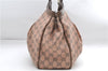 Authentic GUCCI Sukey Shoulder Tote Bag GG Canvas Leather 211944 Pink 8800D
