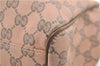Authentic GUCCI Sukey Shoulder Tote Bag GG Canvas Leather 211944 Pink 8800D