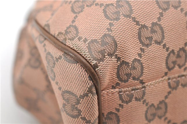 Authentic GUCCI Sukey Shoulder Tote Bag GG Canvas Leather 211944 Pink 8800D