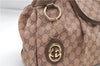 Authentic GUCCI Sukey Shoulder Tote Bag GG Canvas Leather 211944 Pink 8800D