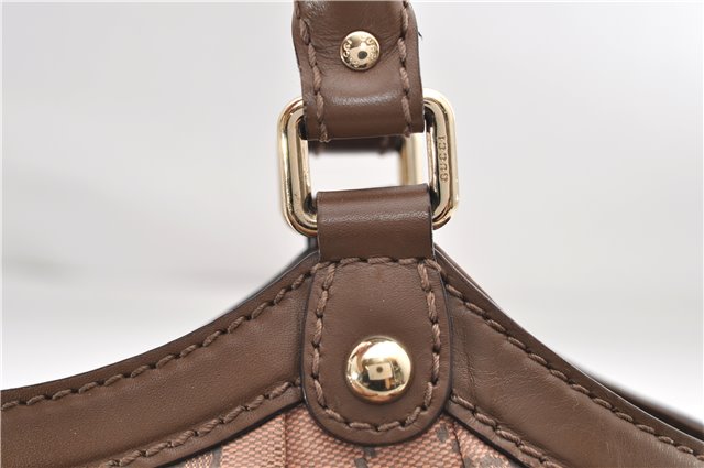 Authentic GUCCI Sukey Shoulder Tote Bag GG Canvas Leather 211944 Pink 8800D