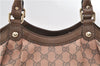 Authentic GUCCI Sukey Shoulder Tote Bag GG Canvas Leather 211944 Pink 8800D