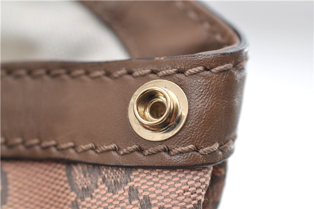 Authentic GUCCI Sukey Shoulder Tote Bag GG Canvas Leather 211944 Pink 8800D