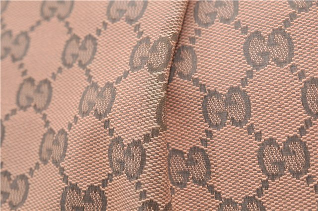 Authentic GUCCI Sukey Shoulder Tote Bag GG Canvas Leather 211944 Pink 8800D