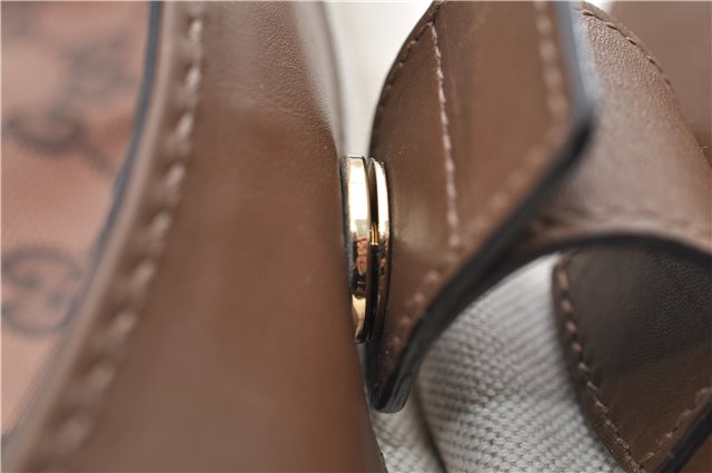 Authentic GUCCI Sukey Shoulder Tote Bag GG Canvas Leather 211944 Pink 8800D