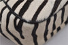 Authentic PRADA Zebra Unborn Calf Leather Shoulder Hand Bag White Black 8800F