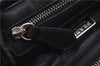 Authentic PRADA Zebra Unborn Calf Leather Shoulder Hand Bag White Black 8800F