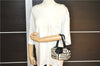 Authentic PRADA Zebra Unborn Calf Leather Shoulder Hand Bag White Black 8800F