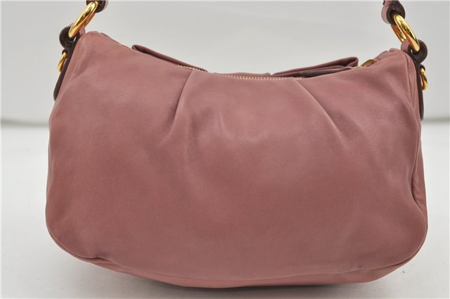 Authentic PRADA Leather 2Way Shoulder Hand Bag Purse Pink 8801D