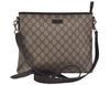 Authentic GUCCI Shoulder Cross Body Bag GG PVC Leather 388924 Brown 8802D