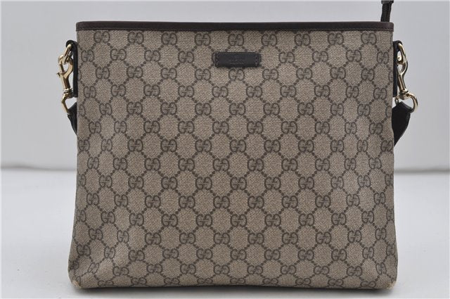 Authentic GUCCI Shoulder Cross Body Bag GG PVC Leather 388924 Brown 8802D