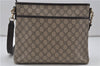 Authentic GUCCI Shoulder Cross Body Bag GG PVC Leather 388924 Brown 8802D