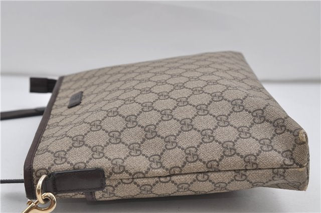 Authentic GUCCI Shoulder Cross Body Bag GG PVC Leather 388924 Brown 8802D