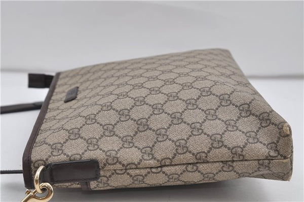Authentic GUCCI Shoulder Cross Body Bag GG PVC Leather 388924 Brown 8802D