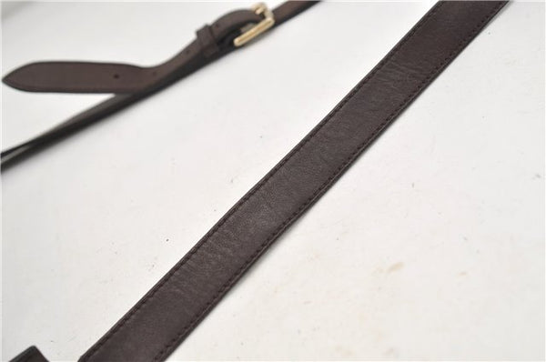 Authentic GUCCI Shoulder Cross Body Bag GG PVC Leather 388924 Brown 8802D