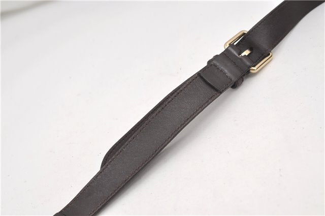 Authentic GUCCI Shoulder Cross Body Bag GG PVC Leather 388924 Brown 8802D