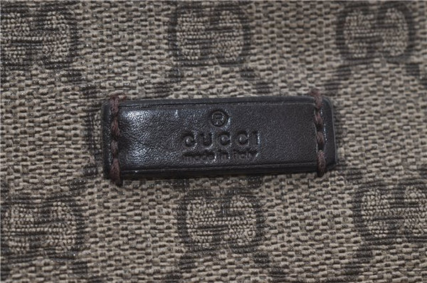 Authentic GUCCI Shoulder Cross Body Bag GG PVC Leather 388924 Brown 8802D