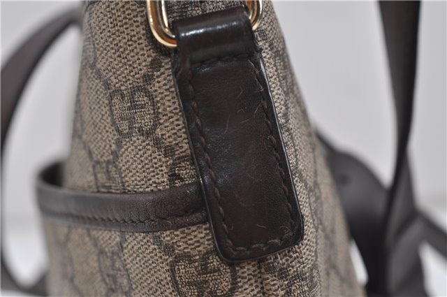 Authentic GUCCI Shoulder Cross Body Bag GG PVC Leather 388924 Brown 8802D